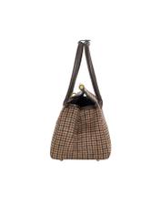 Checkered shopper bag TOREC-1327-1P(Z26), side view of the product on a white background.