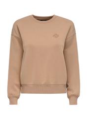 Beige women's sweatshirt with logo BLZDT-0082-81(Z22)-05