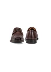 Men's brown leather shoes BUTYM-0483-1I(W26), front and back product view on white background.