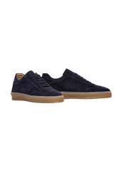 Navy blue suede sports shoes BUTYM-0543-7D(W26), diagonal product view on a white background.