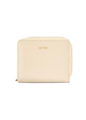 Cream medium women's wallet POREC-0412-0B(W26), front product view on white background.