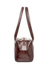 Women's leather burgundy shoulder bag TORES-1392-4E(Z26) - side view of the product, on a white background.