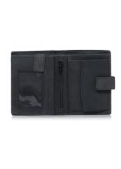 Black leather men's wallet PORMS-0543-99(W23)-03