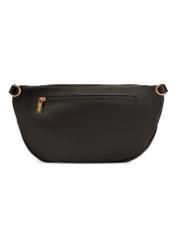 Black large women's bag TOREN-0345-99(W26) - product view from the back, on a white background.