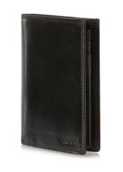 Leather unbuttoned brown men's wallet PORMS-0554-89(W24)-02