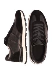 Black men's sports shoes BUTYM-0510-99(Z25) - product view from above and side on a white background.