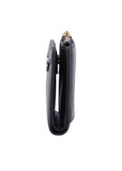 Black leather women's wallet PORES-1015R-9I(Z26), side product view on white background.