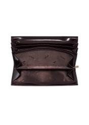 Burgundy women's wallet PL-125-4D(KS), product view inside on white background.