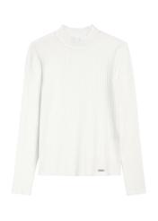 Women's white blouse LSLDT-0049-12(Z25), product view from the front on a white background.