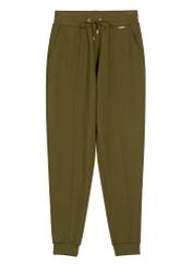 Women's khaki trousers SPODT-0108-8D(W26) - front product view, on white background.