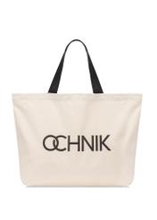 Ecru cotton bag TOREN-0136-1E(W26) - front product view, on a white background.