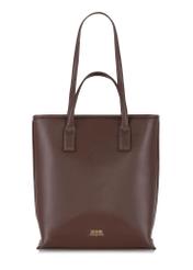 Brown women's shopper bag TOREC-0907-89(W24)-01