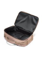 Dark beige airplane backpack PLCMN-0017-1C(Z26), product view inside on a light background.