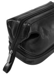 Black leather men's cosmetic bag VB-206A-99(KS)-08