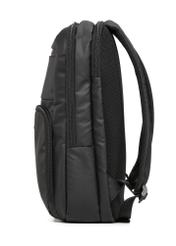 Black men's backpack TORMN-0410-99(W26) - side view of the product, on a white background.