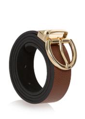 Two-sided brown and black women's belt PASDS-0175B-98(Z24)-02