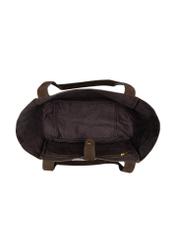Women's brown suede shopper bag TORES-1422-1I(Z26), product view inside on white background.