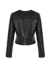 Women's leather transitional jacket KURDS-0346-1202(W22)-05