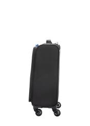 Small suitcase on wheels WALNY-0045-99-19(W26), side view of the product on a white background.