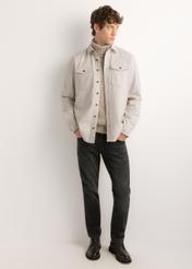 Men's oversized wool shirt KOSMT-0373-1A(Z26)