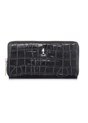 Croco women's leather wallet PORES-0844-99(W23)-01