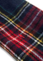 Men's checkered scarf SZAMT-0083-15(Z25) - close-up of the detail on a white background.