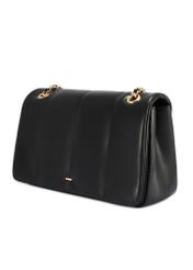 Black women's messenger bag TOREC-1107-99(Z25), diagonal product view on a white background.