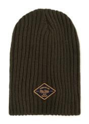 Men's green winter hat CZAMT-0011-8B(Z26), front product view on white background.