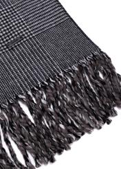 Gray men's checkered scarf SZADT-0081-98(Z 24)-03