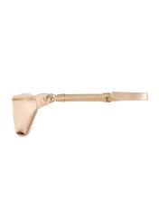 Beige women's compact waist bag TOREC-0788C-81(Z25), product view from the side on a white background.