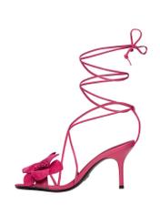 Fuchsia high heel sandals BUTYD-1236-5E(W26) - side view of the product, on a white background.