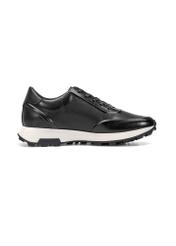 Black leather men's sneakers BUTYM-0493-99(W25)-03