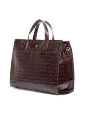 Burgundy large croco leather handbag TORES-1132E-49(Z25)