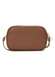 Small camel leather women's handbag TORES-0466E-1D(W26) - back view of the product on a white background.