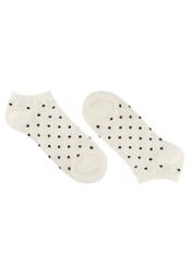 Women's polka dot socks SKADT-0077-0P(W26), side product view on white background.