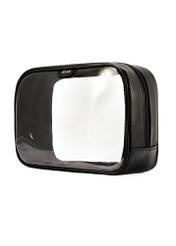 Large two-piece women's cosmetic bag TOREC-0874A-99(Z25), diagonal product view without cosmetic bag on white background.