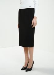 Long black pencil skirt SPCDT-0087-99(W24)-01