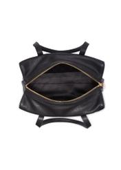 Women's leather handbag in black color TORES-1431-9I(Z26), product view inside on white background.