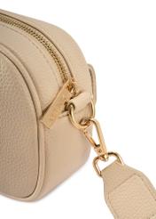 Small beige women's handbag TOREC-1174-1B(W26), close-up view of the product detail on a white background.