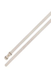 Cream semi-circular women's messenger bag TOREC-1127-0B(W26), view of the product strap on a white background.