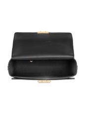 Small black monogrammed trunk bag TOREC-1292-9P(Z26), product view from above on a white background.