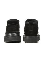 Black women's snow boots BUTYD-1220-9E(Z26), front and back product view on a white background.