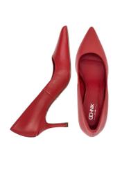 Red leather women's pumps BUTYD-1031-42(Z24)-08