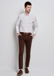 Brown men's chinos SPOMT-0087-90(W24)-03