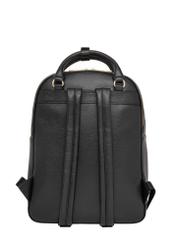 Black leather women's backpack TORES-1339-9I(Z26), product view from the back on a white background.