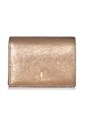 Women's small gold leather wallet PORES-0878-28(Z23)-01