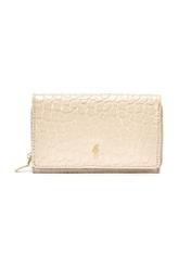 Cream croco leather women's wallet PORES-0956-12(W25)