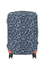 Floral medium suitcase cover AW-013-0004-15-M(W25), product view on suitcase on white background.