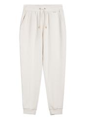 Light beige women's trousers SPODT-0108-1A(W26) - front product view, on white background.