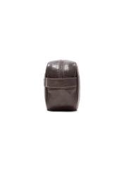 Brown men's cosmetic bag TORMS-0463-89(Z25), side view of the product on a white background.